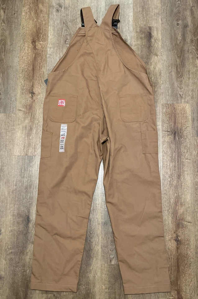 Carhartt Hombres FR Pato Babero Mono Sin Forro Talla 48x36 Nuevo con Etiquetas Doble Rodilla Ropa de Trabajo Foto 3 de 4