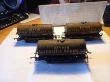 3 Hornby R6695 20T Tanker Bitrin Scientific Roads Ltd '51'- OO gauge Weathered