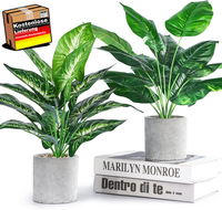 KüNstliche Pflanzen FüR BüRo Und Zuhause - Realistisch, Pflegefrei, 40Cm