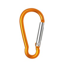 10x Small Orange Carabiner Push Spring Snap Clip Backpack Keychain Ring 1"-2"