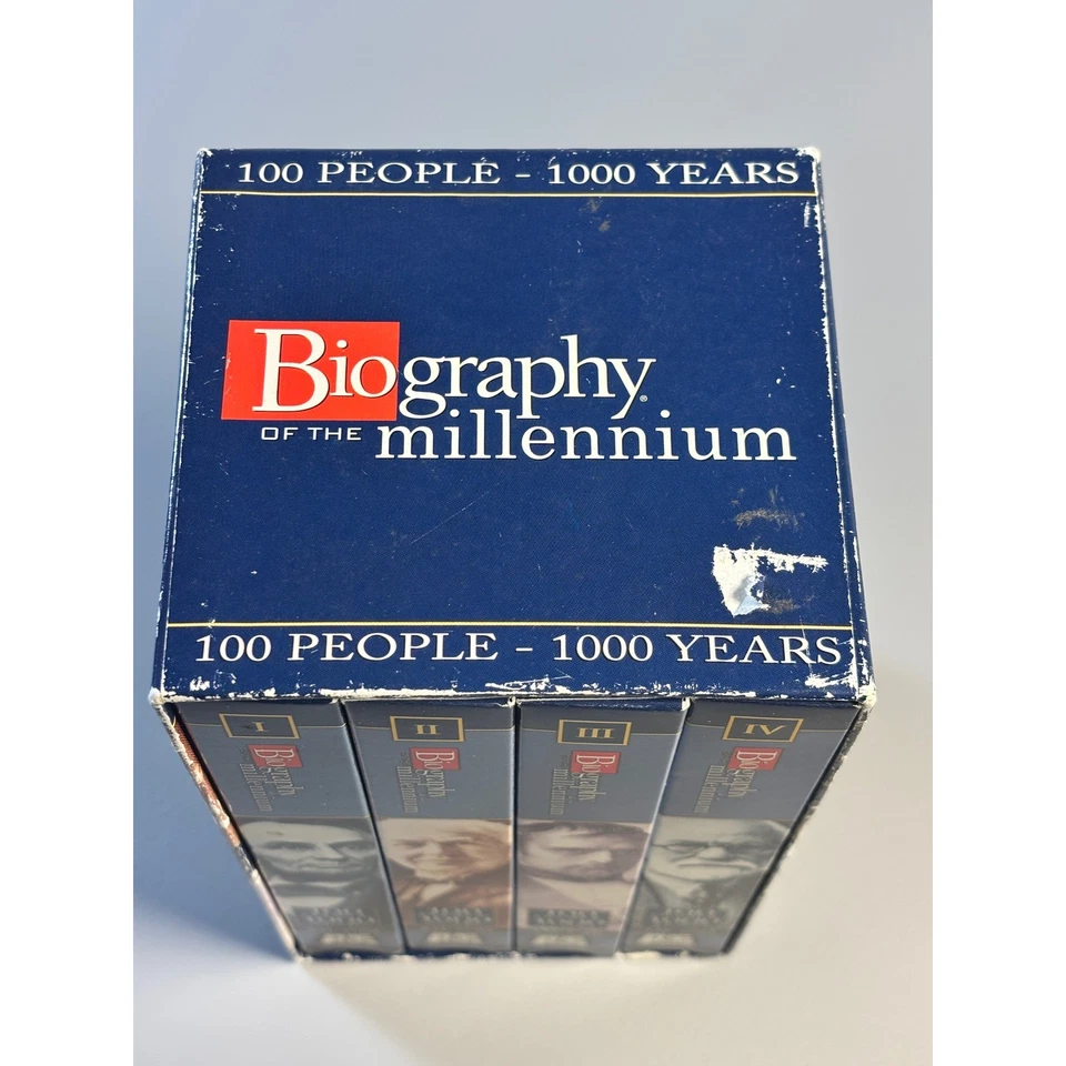 Biography of the Millennium VHS 4-Tape Set 100 People 1000 Years Untested - Image 4 of 4