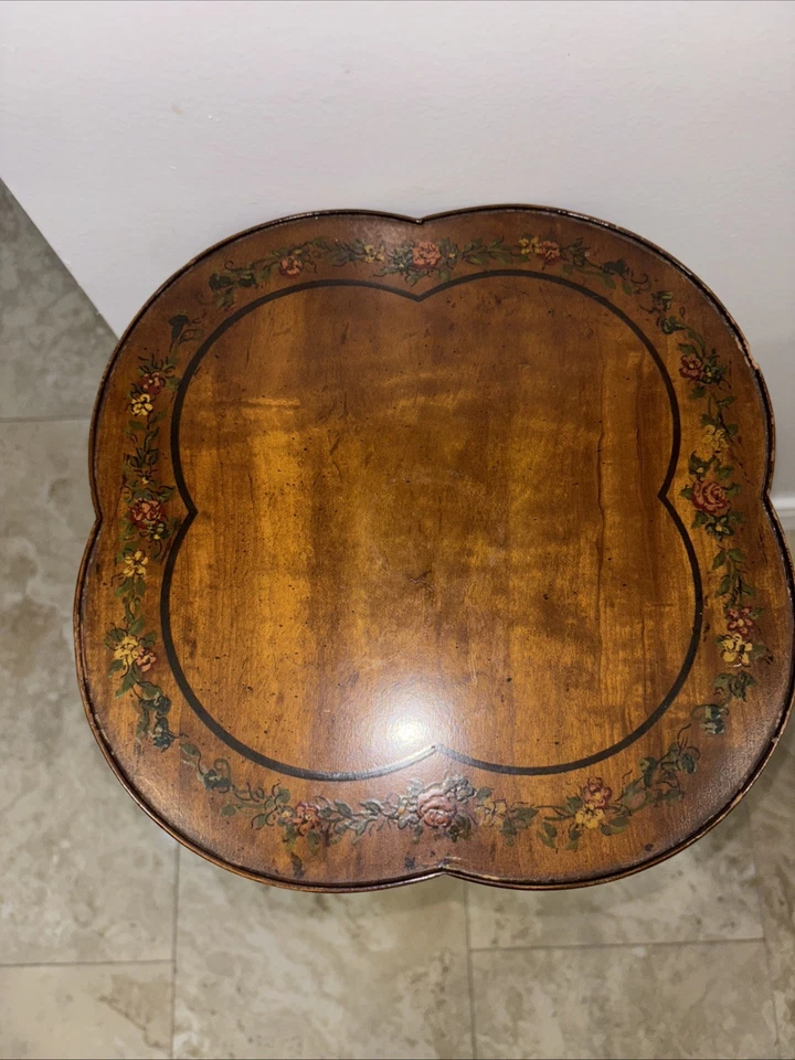 "Mesa de madera vintage HERITAGE 24"" de alto 10,5 W años 1972" Foto 2 de 4