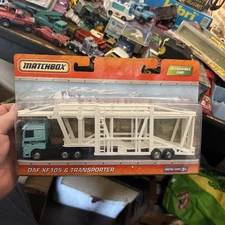 *RARE* Matchbox Convoy DAF XF105 & Transporter Carriage Transport Lt Blue Cab
