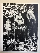 Vintage Punk Rock Flyer - THE RICHMOND SLUTS UPSETS CUTZ - 8.5"x11" 90s east bay