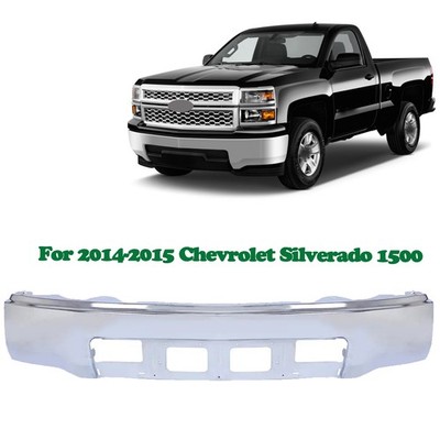 Front Bumper For 2014-2015 Chevrolet Silverado 1500 Chrome Steel 23173677