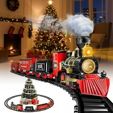 Portable Electric Train Set with Realistic Effects - Perfect Holiday Gift