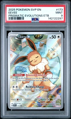 2025 POKEMON SVP EN-SV BLACK STAR PROMO #173 EEVEE PSA 9