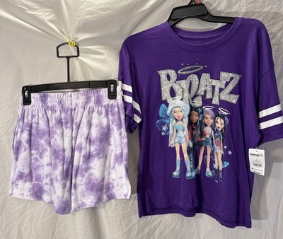 Bratz Womens Graphic Tee and Shorts Lounge Set, 2-Piece Small (4/6)