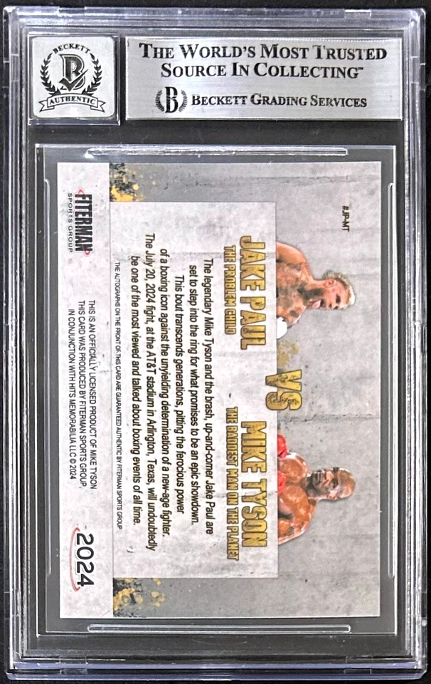 迈克·泰森和杰克·保罗双签名独家集换卡 BAS 17388350 签名 10 — 第 4/4 张图片