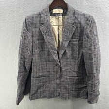 Vintage Pendleton Virgin Wool Houndstooth Blazer Jacket Women Medium Preppy Read