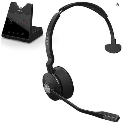 Jabra Engage 65 Noise Cancelling Mono Wireless Headset Ear-Pad (On the Ear)...