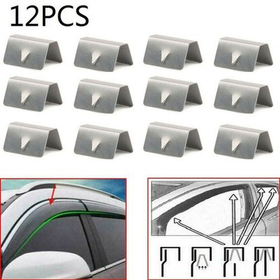 12x Wind Rain Deflectors Channel Metal Clips Fitting For Heko SNED Replacements