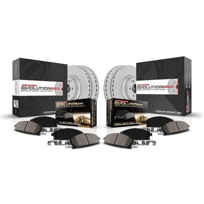 Power Stop CRK6541 Front and Rear Z17 Evolution Geomet Coated Brake Kit For J...