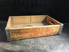 Vintage Pepsi Wood 24 Bottle Crate Spokane Wash  Drink Pepsi Cola 1960s
