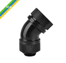 Thermaltake CL-W096-CA00BL-A G1/4 PETG Tube 45-Degree Compression 16mm OD, Black