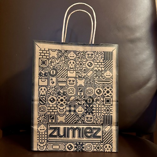 ZUMIEZ gift bag small Brown Kraft Paper Sack with Black Detail shopping EUC - Picture 4 of 10