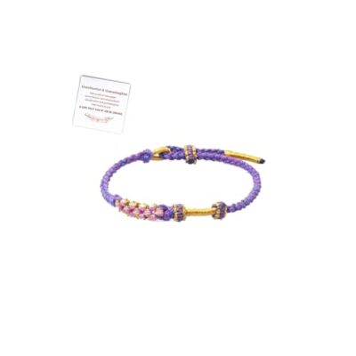 To My Granddaughter Bracelet A Link That Can Never Be Undone Peach Purple