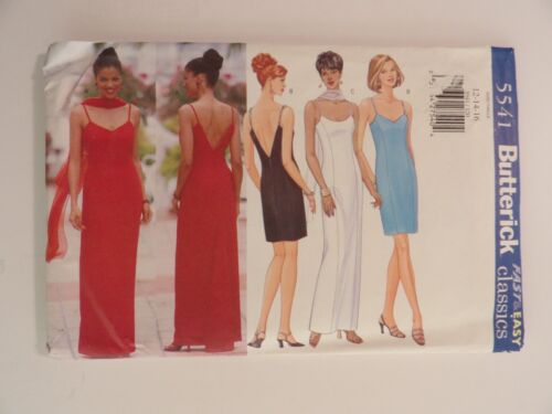 Petite robe et écharpe Butterick 5541 Miss' taille 12-14-16 motif couture non coupé
