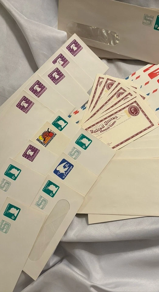 US Stamped Envelopes Postcard Stationary Lot, Air 1, 3, 6, 8 Cent VINTAGE - Image 3 of 4