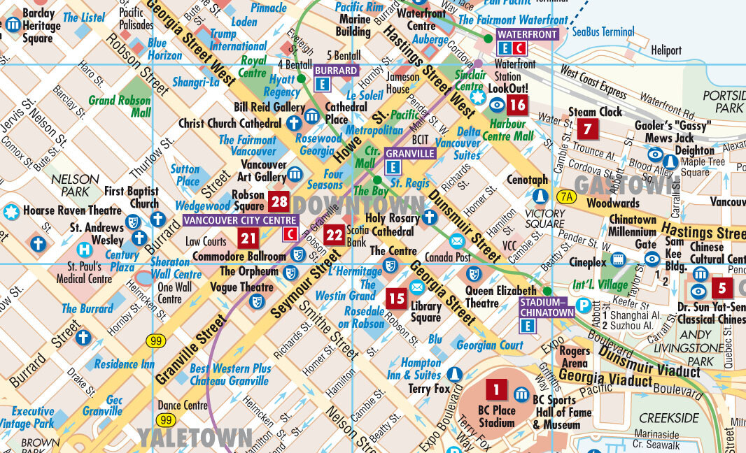 Thumbnail - Borch Map Vancouver (land-)karte Mehrfarbendruck. Gefalzt 2 S. Deutsch