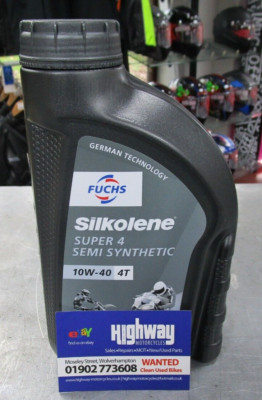 Fuchs Silkolene SUPER 4 Stroke 10w40 Semi-Synthetic Engine Oil 1L