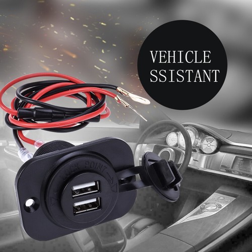 Cigarette Lighter Dual USB Charger Socket for Car Motorcycle Powering Devices - 第 1/12 張圖片