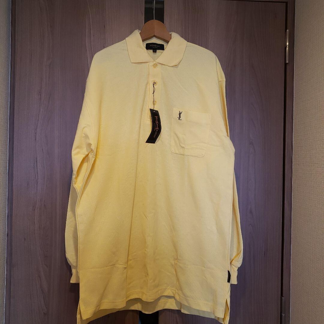 Polo uomo Yves Saint Laurent vintage gialla taglia LL fondo di magazzino non usata