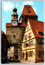 Germany Rothenburg ob der Tauber Vintage Postcard Continental