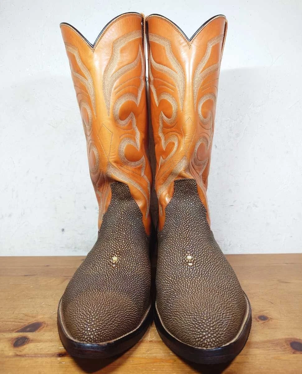 USA made Rios of Mercedes Stingray Western Pecos Boots 81 2D 25.5cm appropriate
