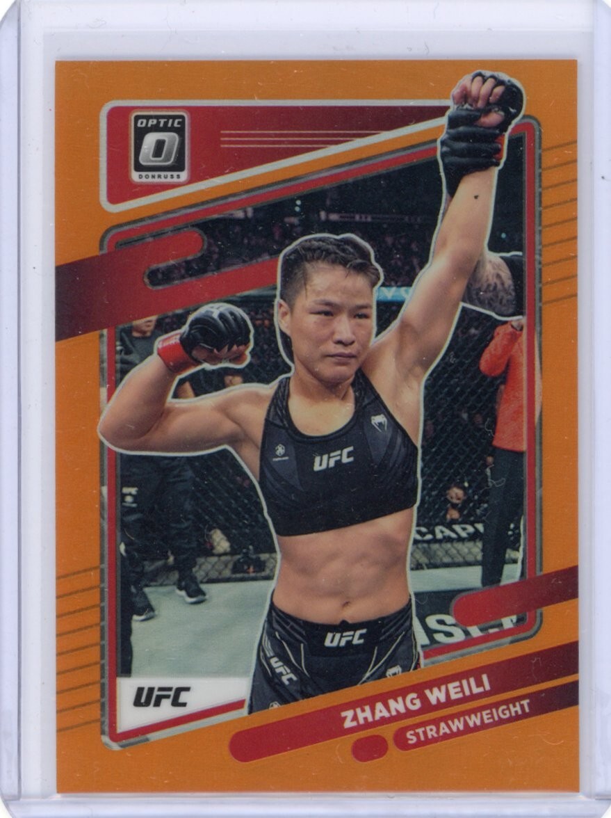 Zhang Weili 2022 Donruss Optic UFC Orange Prizm /49 #100