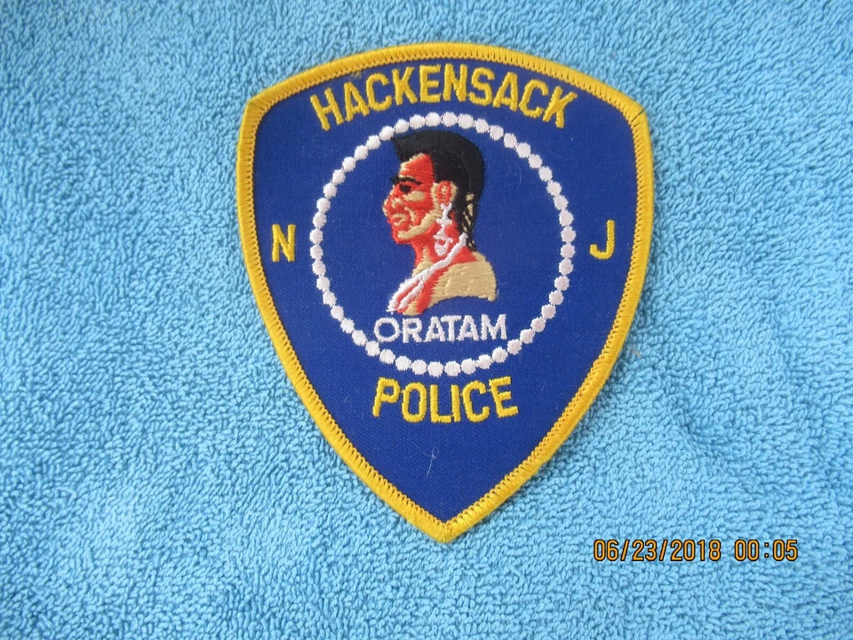 9 parches de policía del condado de Bergen de Nueva Jersey para exhibición solo cresta de madera/maywood/iluminado Foto 2 de 4