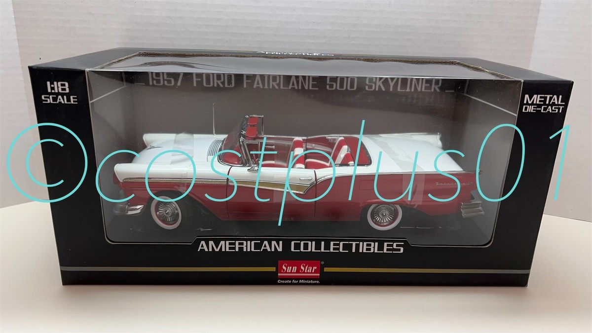 SUN STAR 1957 FORD FAIRLANE 500 SKYLINER 1:18 RED 2T