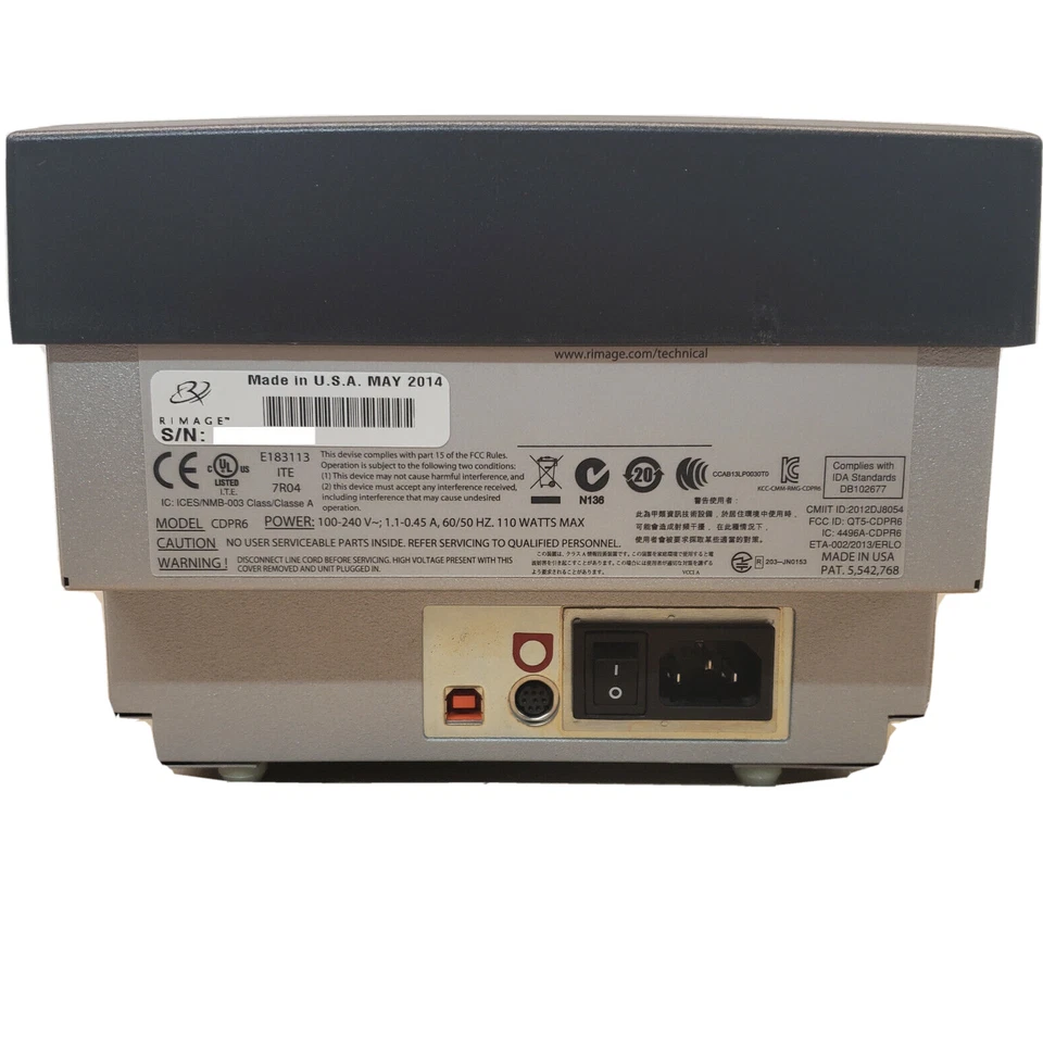 RIMAGE Prism III CDPR6 Thermal Transfer Printer for CD/DVD/Blu-Ray Discs 4000980 - Image 4 of 4