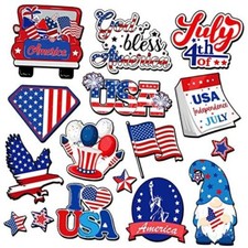 16 Pieces Patriotic Refrigerator Magnets Magnetic Patriotic Gnomes Magnets