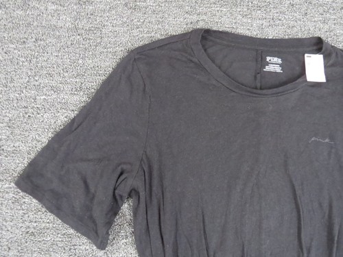 Pink Victorias Secret Shirt Womens Large Black Tied Short Sleeve Round Neck New - Picture 2 of 10