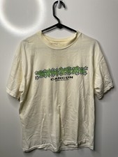 Vintage Cancun Mexico Short Sleeve T Shirt Cotton Large White Lizards 