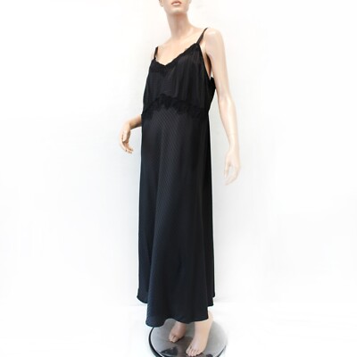 Torrid Plus Maxi Woven Jacquard trim Black Cami Empire Fairy Goth Dress 1X 14-16