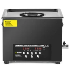 CREWORKS Ultrasonic Cleaner Titanium Steel 15L Industry Heated Heater W/ Timer