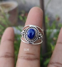 Lapis Lazuli Ring 925 Sterling silver Band Statement Ring Handmade Ring All Size