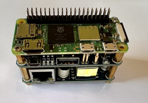 PoE Ethernet / USB HUB HAT for Raspberry Pi Zero - 1x RJ45 - 3x USB - Afbeelding 2 van 5