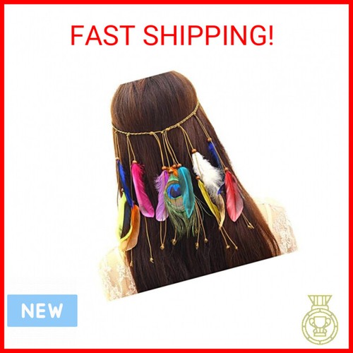 Feather Headband Hippie Indian Boho Hair Bands Tassel Bohemian Halloween Hair Ho
