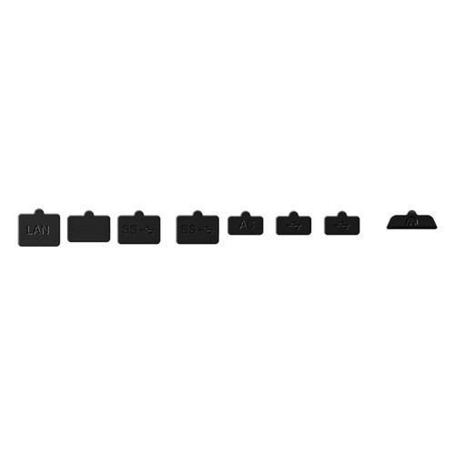 Dustproof Plug for 5 Plug Rubber Dust Protector Antidust Cover Black - Photo 5 sur 8