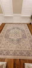 Hendesi Heriz Abalone 8'x10' Flatwoven Ruggable Rug w/ Pad