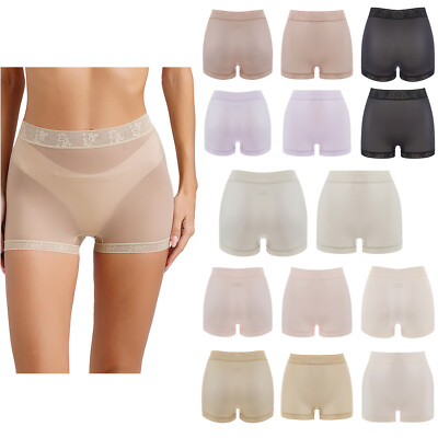 Womens See Through Boyshorts Panties Ice Silk Seamless Boxer Briefs Underwear | eBay Womens See Through Boyshorts Panties Ice Silk Seamless Boxer Briefs Underwear | eBay