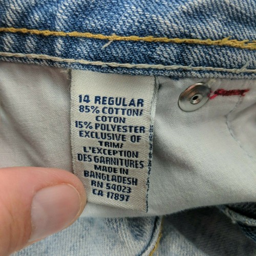Old Navy Girls Denim Booty Shorts Size 14 Regular Solid Blue Pockets - Picture 4 of 5