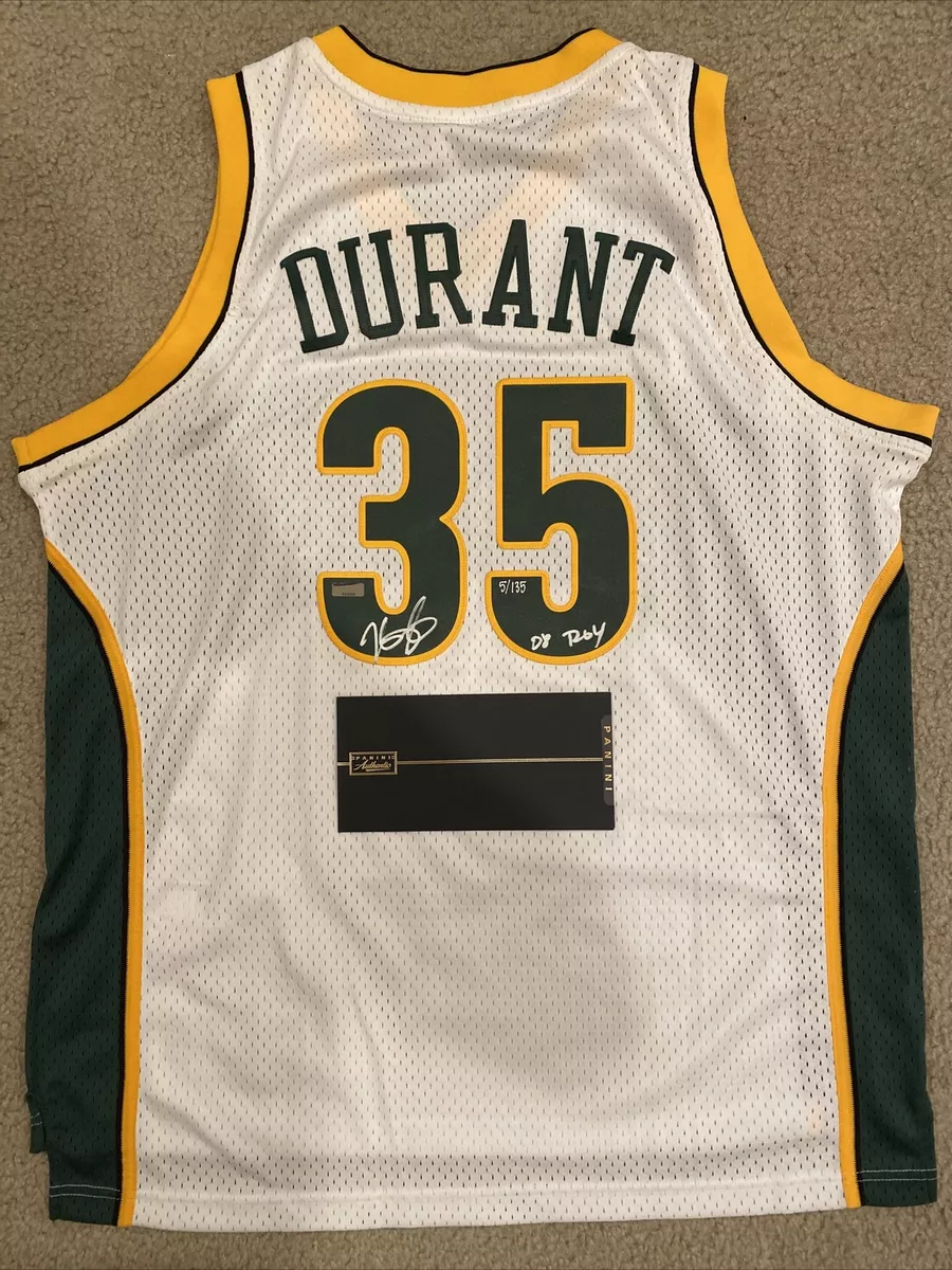 Kevin durant white sonics jersey hotsell
