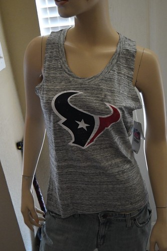 Camiseta sin mangas gris mediano de los Houston Texans de la NFL para mujer - Imagen 2 de 5