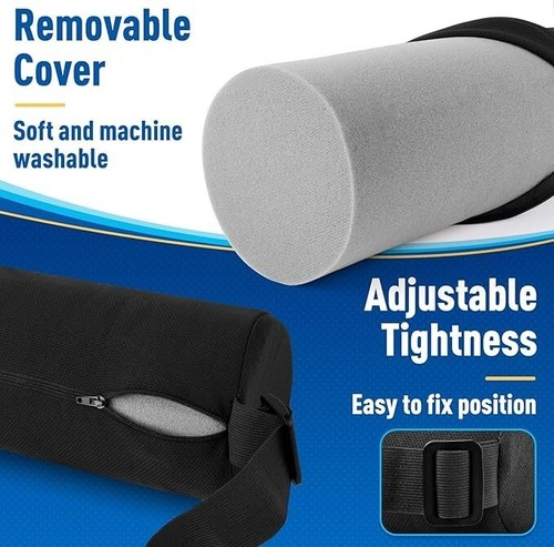 Lumbar Roll Support Pillow for Office Chair, Car, Gaming Chair, Memory Foam Back - Picture 18 of 24