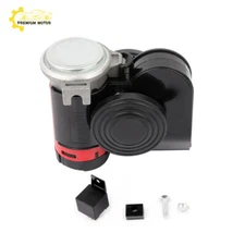 For Motorcycle Car Truck SUV Electric Dual Tone Compact Air Horn Kit 12V 130DB