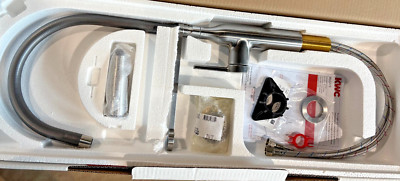 KWC 10.261.432.127 HighFlex Side Lever Kitchen Faucet in STAINLESS STEEL, New